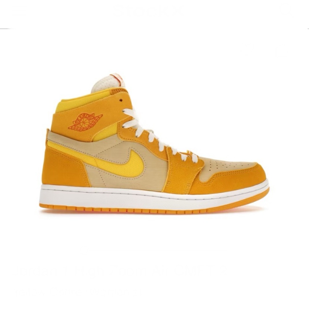 Jordan 1 Zoom Air CMFT 2 Yellow Ochre/Pale Vanilla/Safety Women’s size 8.5 NEW!
